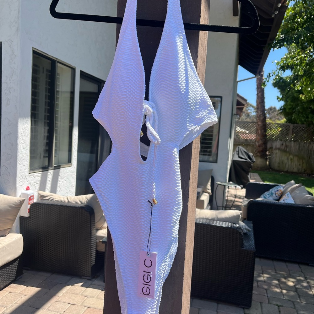 Gigi C White One Piece Swimsuit